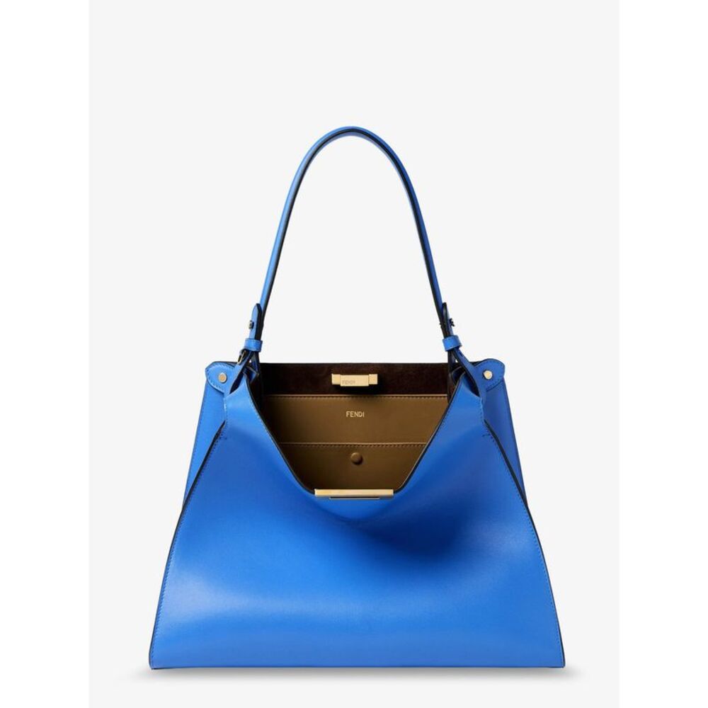 Fendi Women Fendi Way Medium Leather Shoulder Bag With Contrasting Lining